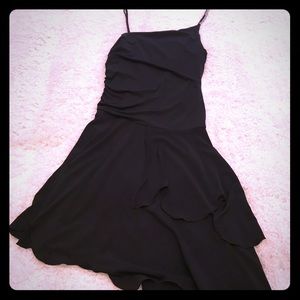 Black Asymmetrical Club Dress